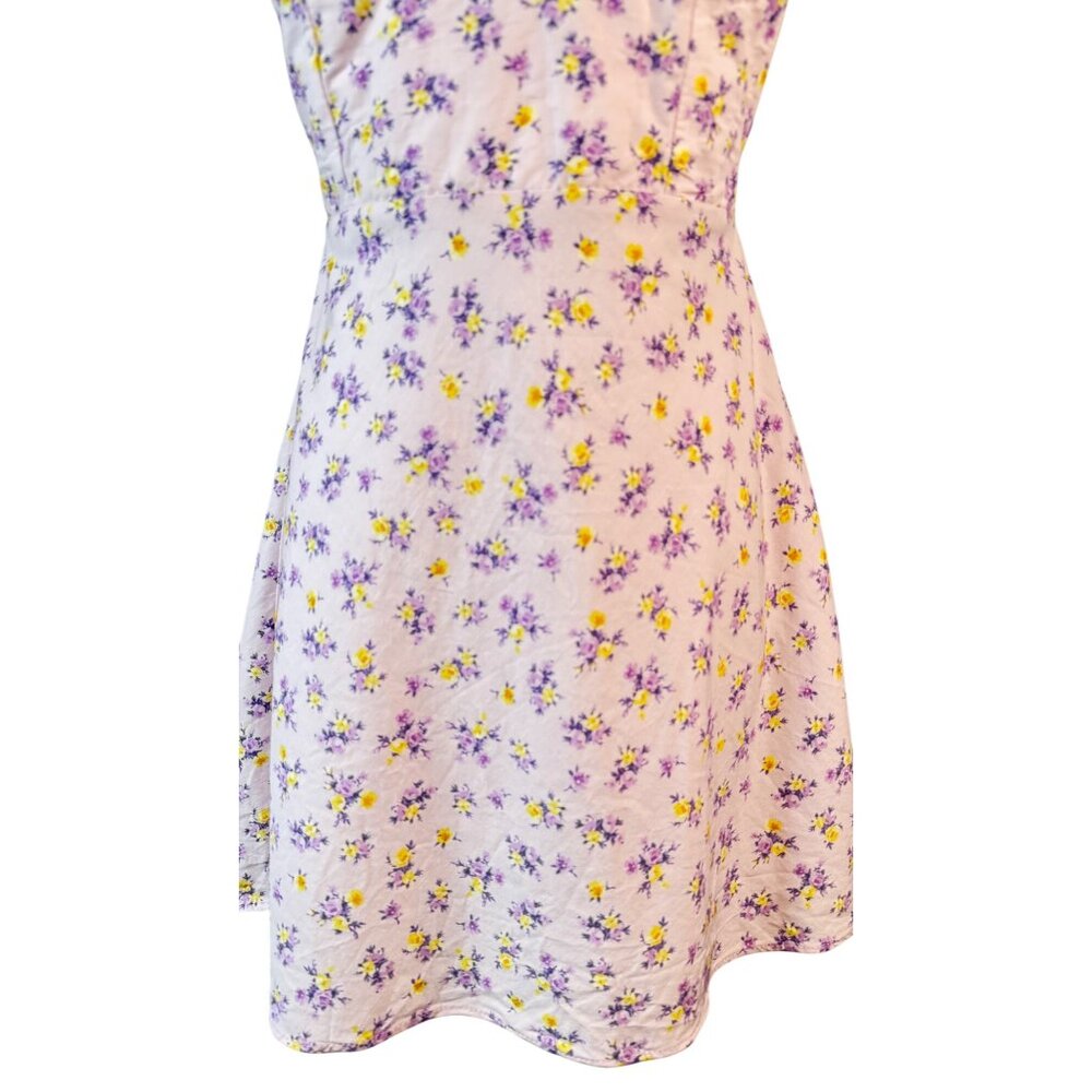 Strappy Small Back Mini Dress Pink/Purple Fully Lined Sweetheart Neckline - Picture 7 of 12